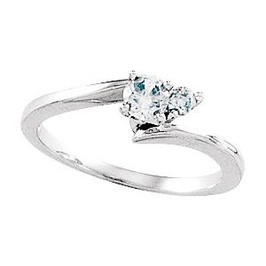 Accented Engagement Ring or Band - 10K Rose - ROUND stone