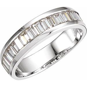 Channel-Set Baguette Anniversary Band - 10K Rose