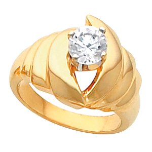 10K Rose 6.5 mm Round Engagement Base Remount - N/a stone