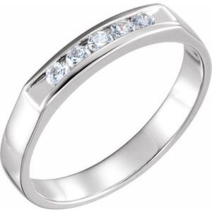 Channel-Set Five-Stone Anniversary Band - 10K Rose
